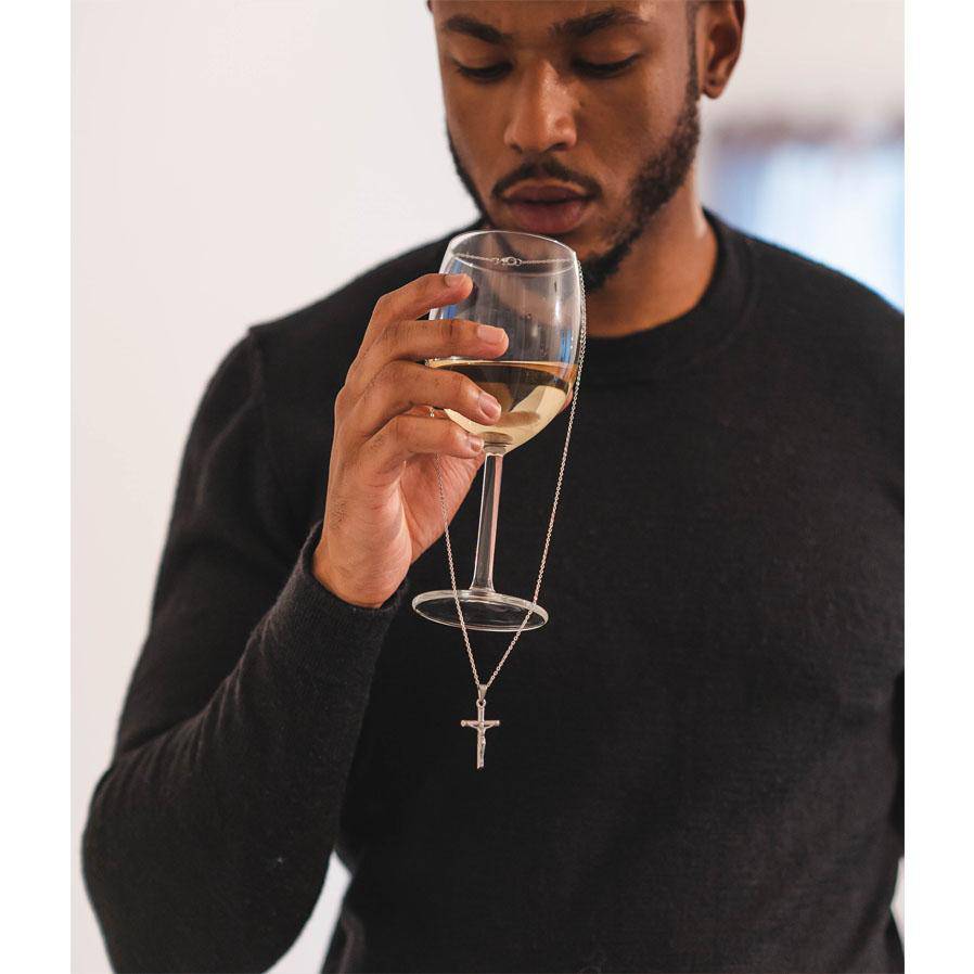 Silver Pendant Necklace - Crucifix - linkedlondon