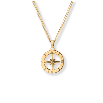 North Star Compass Pendant Necklace