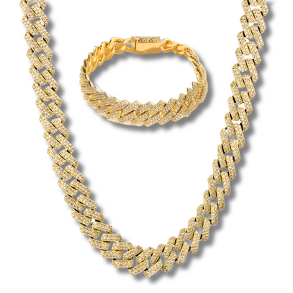 Gold Diamond Set - Necklace and Bracelet - linkedlondon