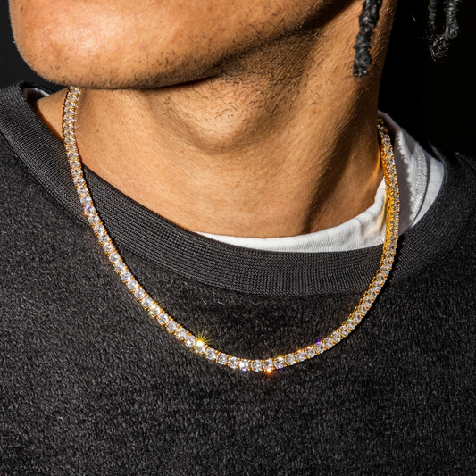 4MM Gold Tennis Chain Necklace