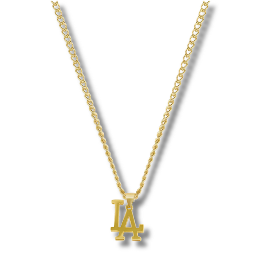 Gold Pendant Necklace - LA - linkedlondon