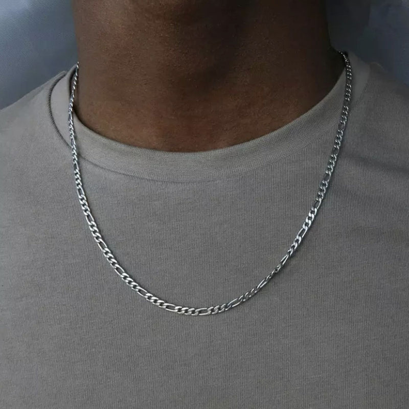 Silver Chain Necklace - Figaro 3mm - linkedlondon