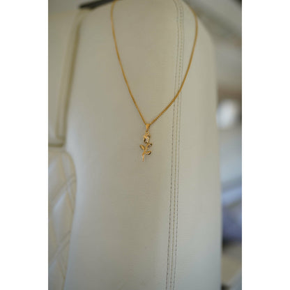 Gold Pendant Necklace - The Rose - linkedlondon