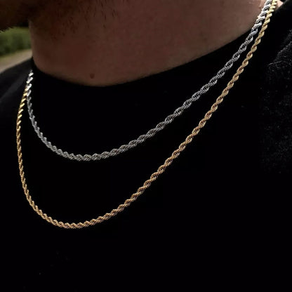 Gold Chain Necklace - Rope 3mm - linkedlondon