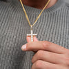 Iced Gold Chain Cz Zircon Diamond Cross Necklace - linkedlondon