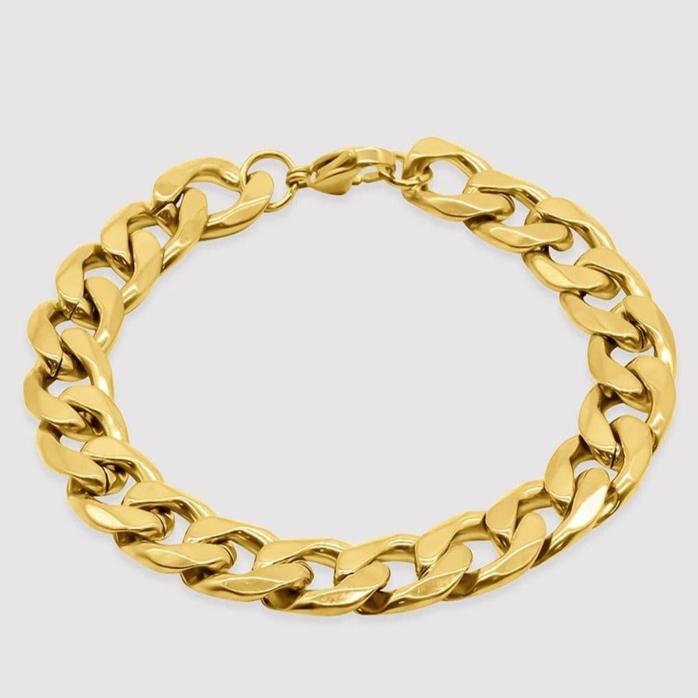 Gold Bracelet - Cuban 12mm - linkedlondon