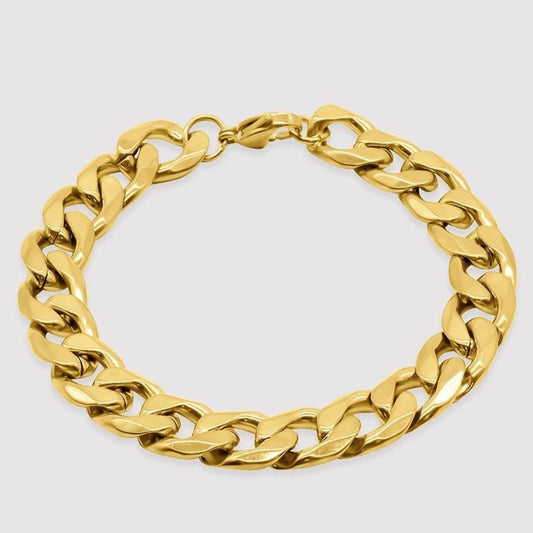 Gold Bracelet - Cuban 12mm - linkedlondon