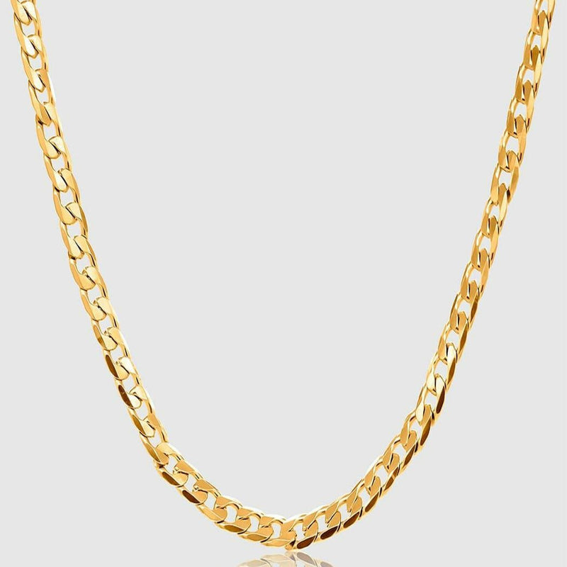 Gold Chain Necklace - Cuban 8mm - linkedlondon