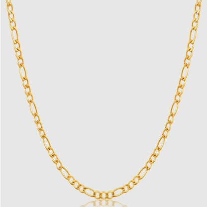 Gold Chain Necklace - Figaro 3mm - linkedlondon