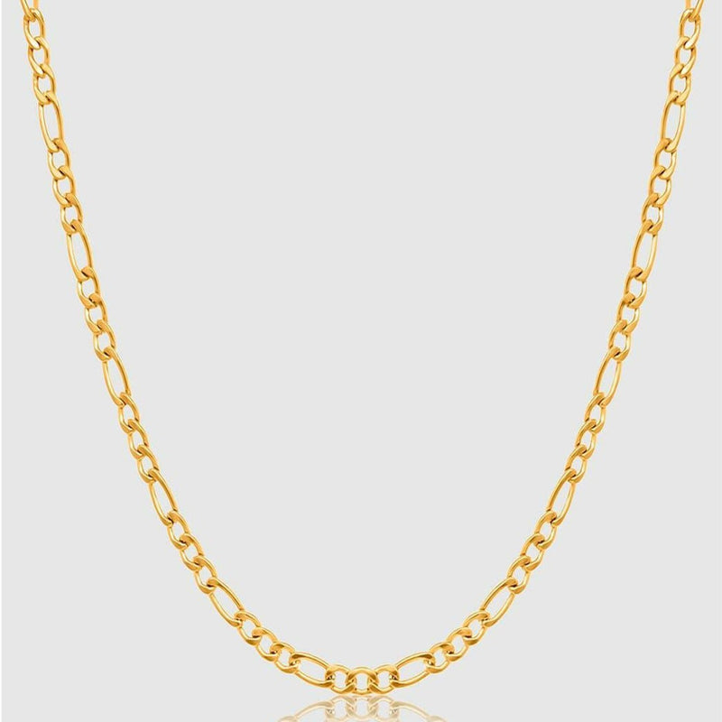 Gold Chain Necklace - Figaro 3mm - linkedlondon