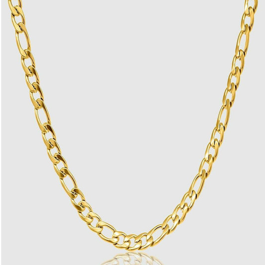 Gold Chain Necklace - Figaro 5mm - linkedlondon