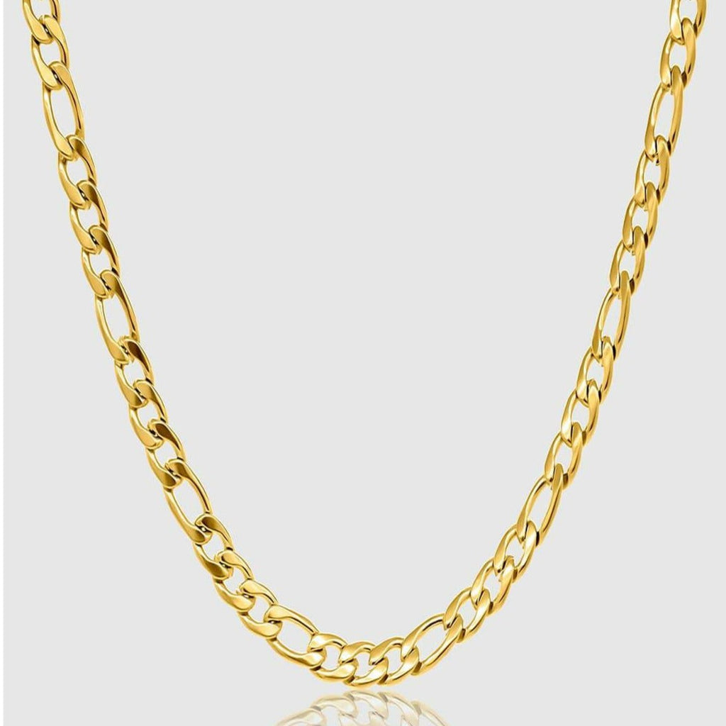 Gold Chain Necklace - Figaro 5mm - linkedlondon