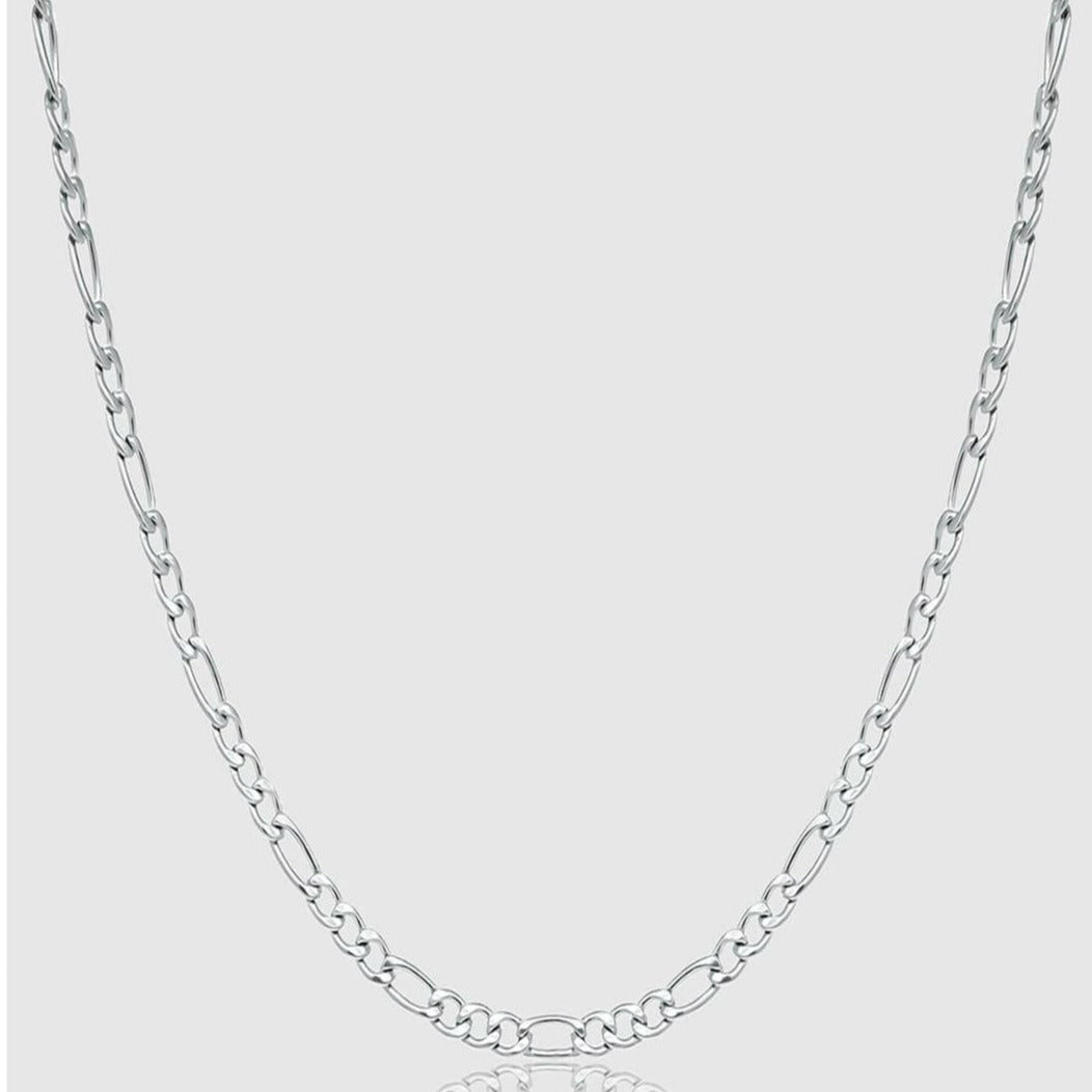 Silver Chain Necklace - Figaro 3mm - linkedlondon