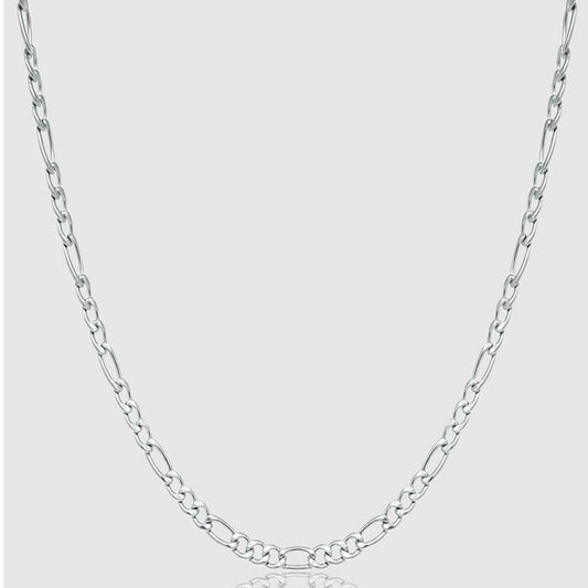 Silver Chain Necklace - Figaro 3mm - linkedlondon