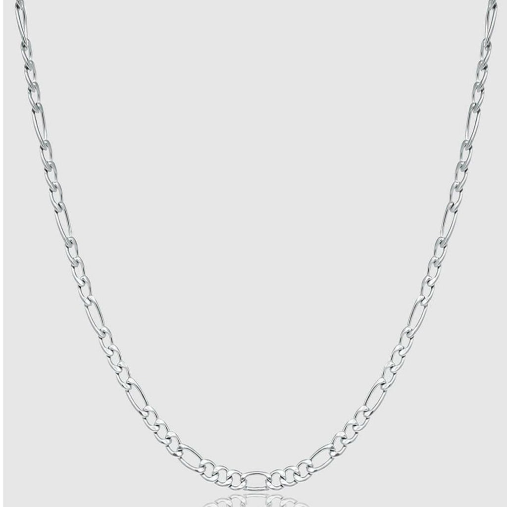 Silver Chain Necklace - Figaro 3mm - linkedlondon