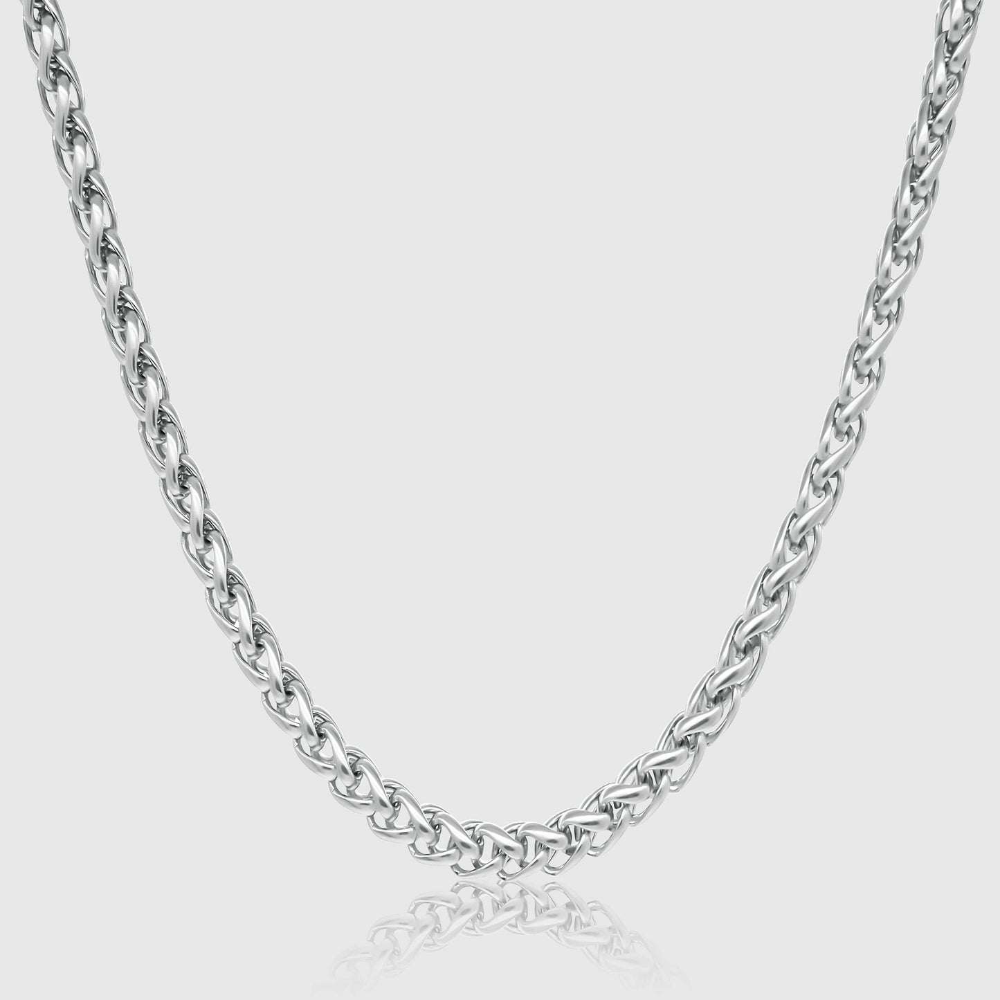 Women's Silver Chain Necklace - Wheat 5mm - linkedlondon