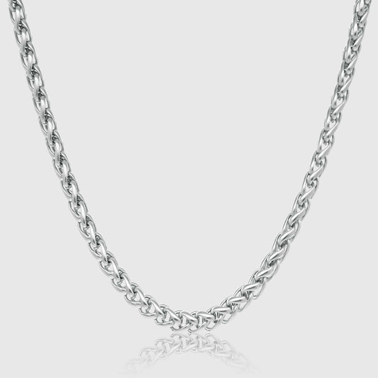 Women's Silver Chain Necklace - Wheat 5mm - linkedlondon