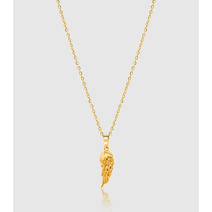 Gold Pendant Necklace - Angel Wing - linkedlondon