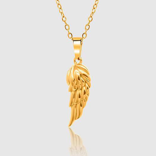 Gold Pendant Necklace - Angel Wing - linkedlondon