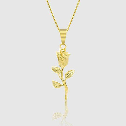 Gold Pendant Necklace - The Rose - linkedlondon