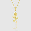 Gold Pendant Necklace - The Rose - linkedlondon