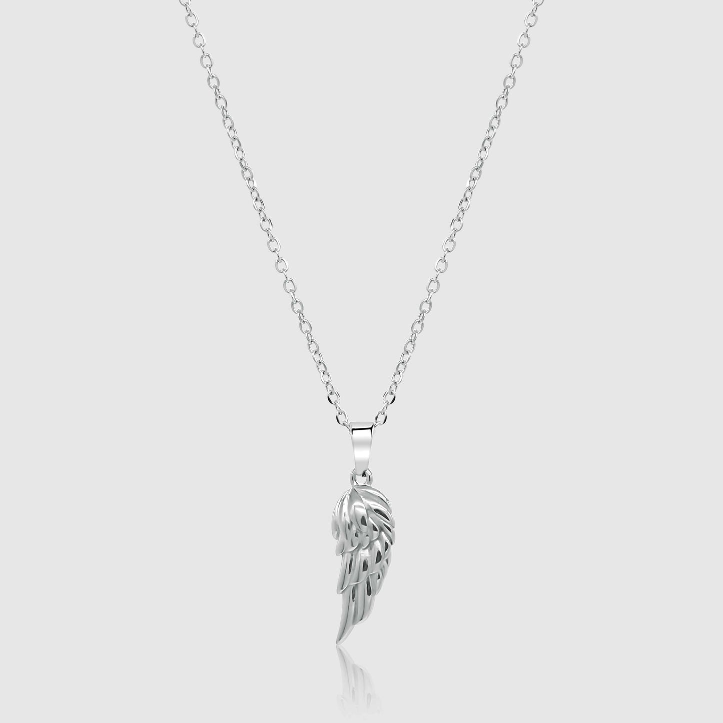 Silver Pendant Necklace - Angel Wing - linkedlondon