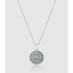 Silver Pendant Necklace - Compass - linkedlondon