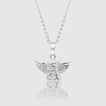 Silver Pendant Necklace - Edens Cherub - linkedlondon