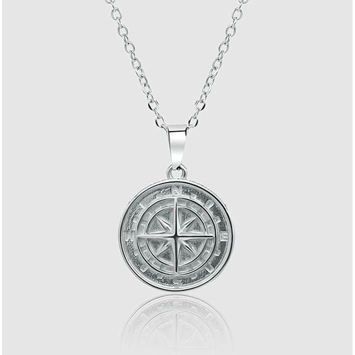 Women's Silver Pendant Necklace - Compass - linkedlondon