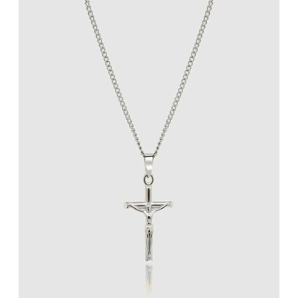 Women's Silver Pendant Necklace - Crucifix - linkedlondon