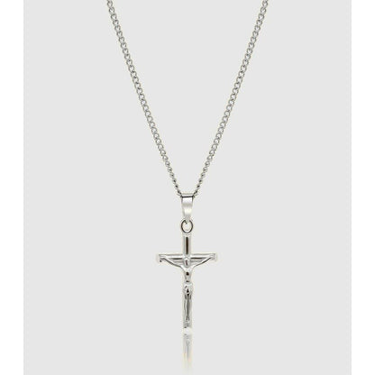 Women's Silver Pendant Necklace - Crucifix - linkedlondon