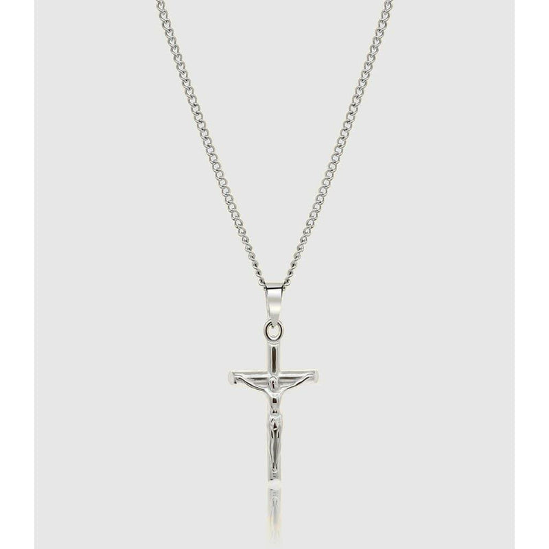 Women's Silver Pendant Necklace - Crucifix - linkedlondon