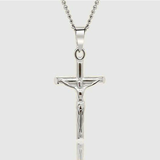 Women's Silver Pendant Necklace - Crucifix - linkedlondon