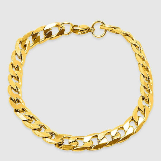 Gold Bracelet - Cuban 8mm - linkedlondon