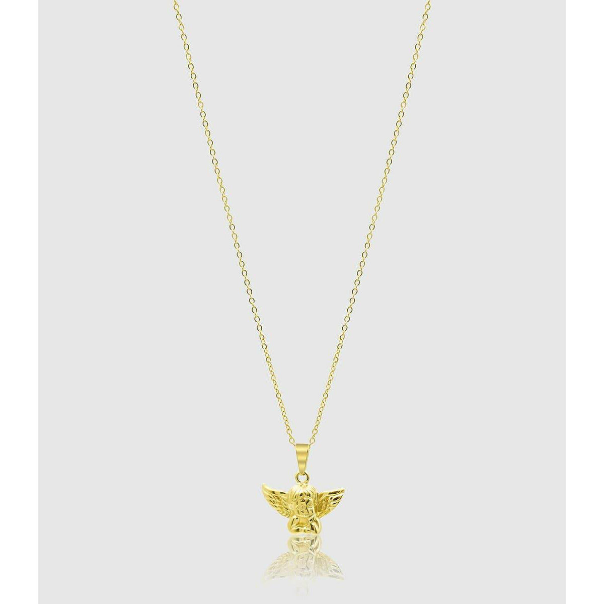 Gold Pendant Necklace - Edens Cherub - linkedlondon