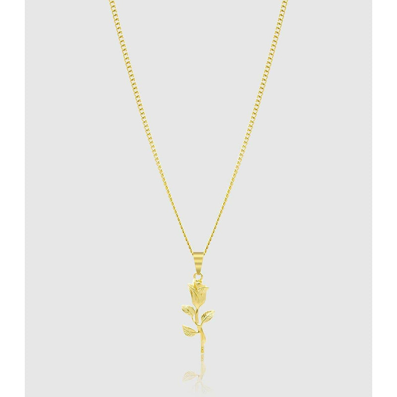 Gold Pendant Necklace - The Rose - linkedlondon