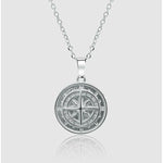 Silver Pendant Necklace - Compass - linkedlondon