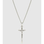 Silver Pendant Necklace - Crucifix - linkedlondon
