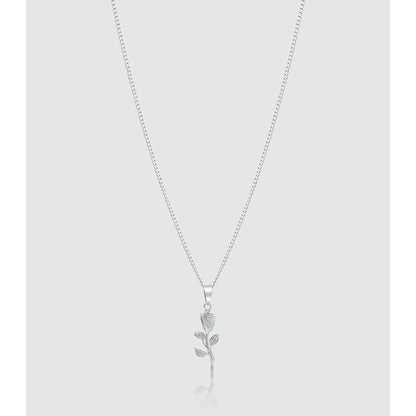 Silver Pendant Necklace - The Rose - linkedlondon