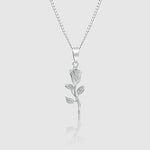 Women's Silver Pendant Necklace - The Rose - linkedlondon