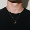 Gold Set - Trident and 5mm Rope Chain Necklace - linkedlondon